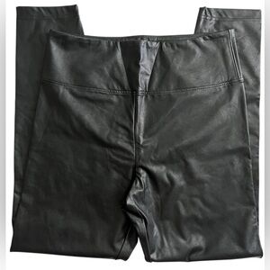 Boston Proper Black Faux Leather Pants, Size M